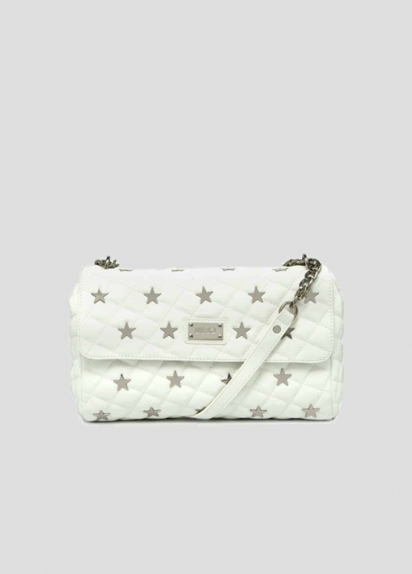 LIU JO Umhängetasche California Crossbody Glass-Weiß Kunstleder front